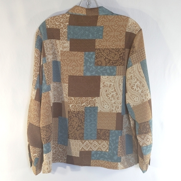 BonWorth Patterned 2 piece Patterned Shirt Blouse Set Size SP - Picture 8 of 12